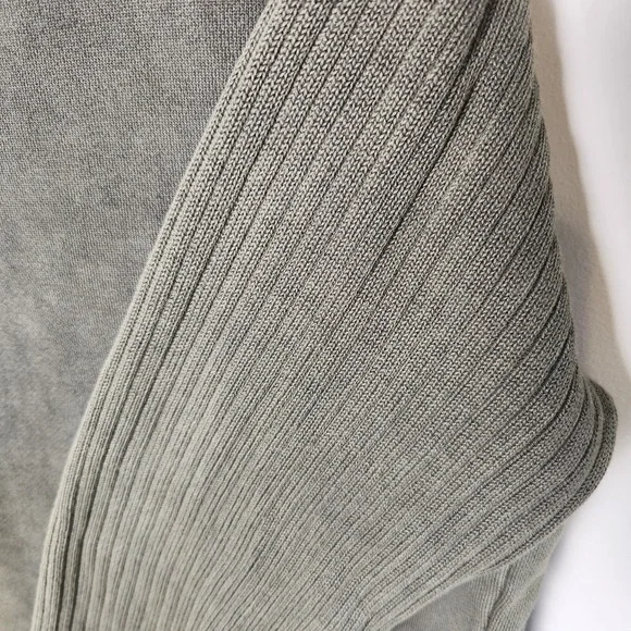 Retrofit Quarter Zip Sweater Men's L Green Ribbed Sleeves Knit Pullover - Picture 2 of 10